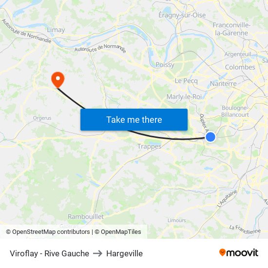 Viroflay - Rive Gauche to Hargeville map