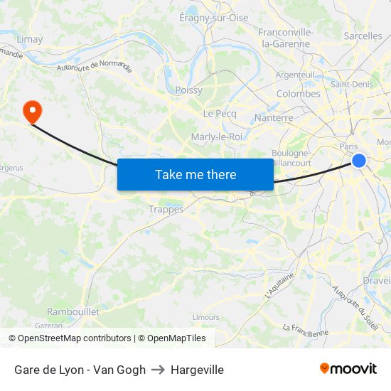 Gare de Lyon - Van Gogh to Hargeville map