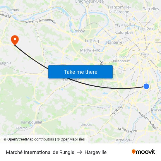 Marché International de Rungis to Hargeville map