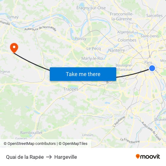 Quai de la Rapée to Hargeville map