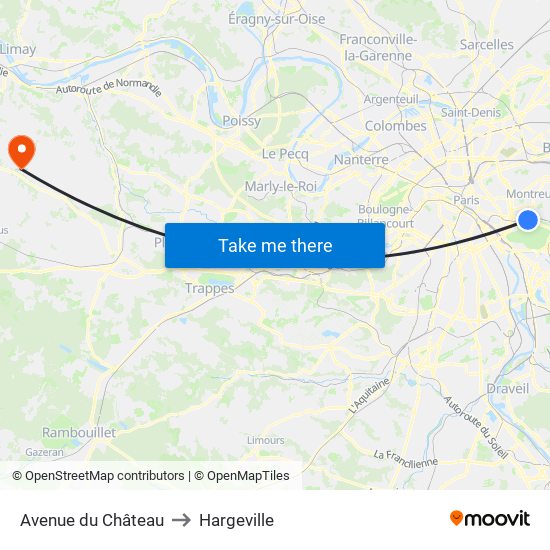 Avenue du Château to Hargeville map