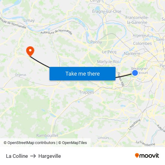 La Colline to Hargeville map