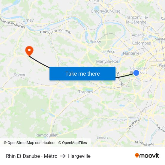 Rhin Et Danube - Métro to Hargeville map