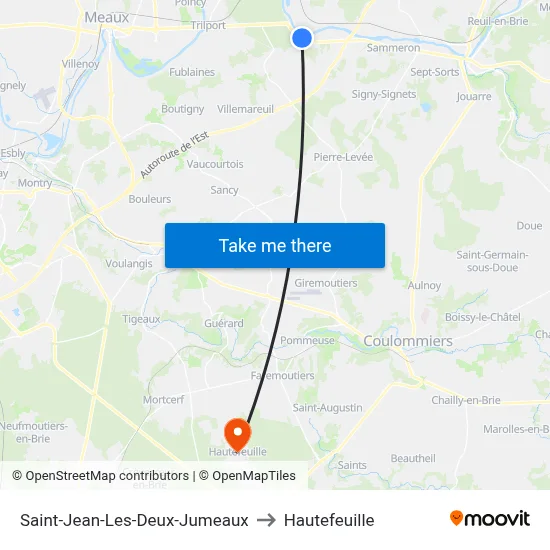 Saint-Jean-Les-Deux-Jumeaux to Hautefeuille map