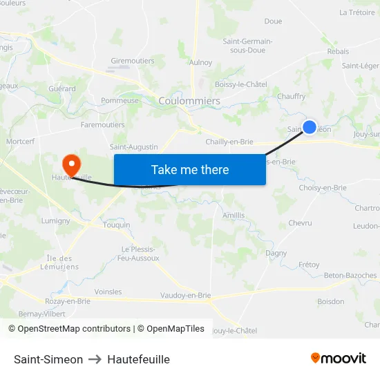 Saint-Simeon to Hautefeuille map