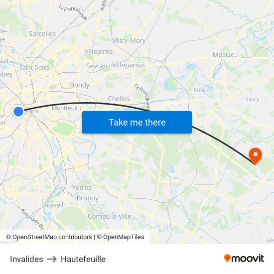 Invalides to Hautefeuille map