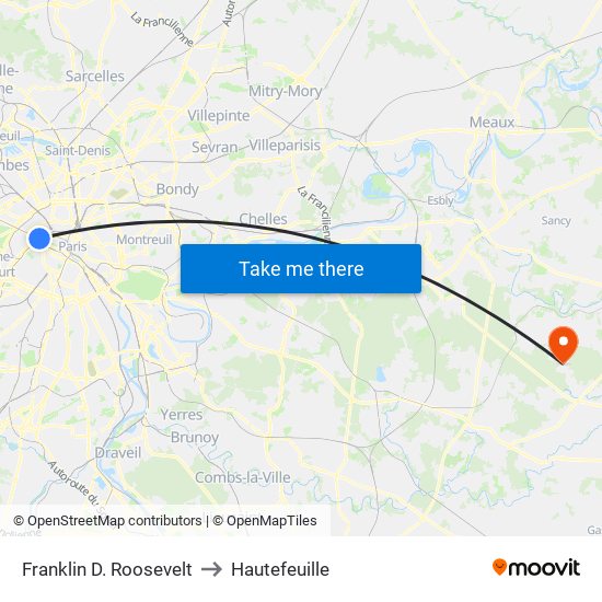 Franklin D. Roosevelt to Hautefeuille map