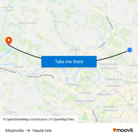 Attainville to Haute-Isle map