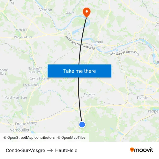 Conde-Sur-Vesgre to Haute-Isle map