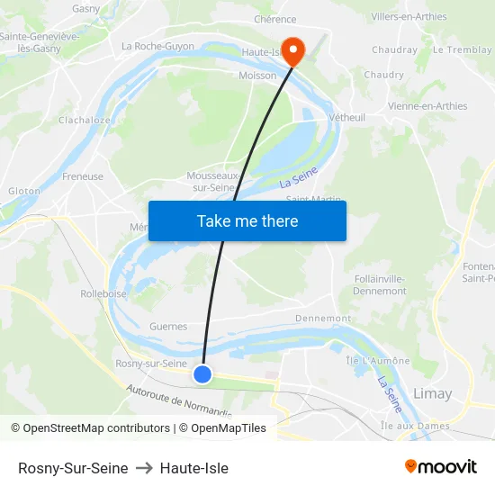 Rosny-Sur-Seine to Haute-Isle map