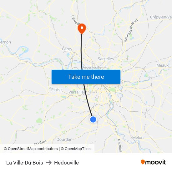 La Ville-Du-Bois to Hedouville map