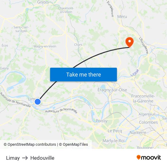 Limay to Hedouville map