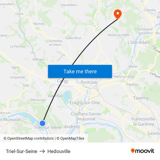 Triel-Sur-Seine to Hedouville map