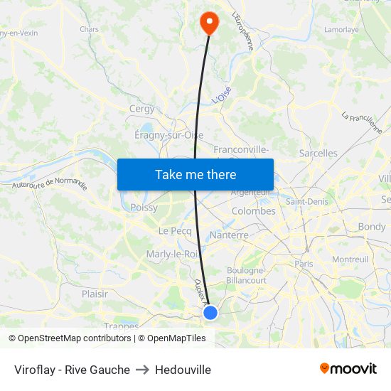 Viroflay - Rive Gauche to Hedouville map