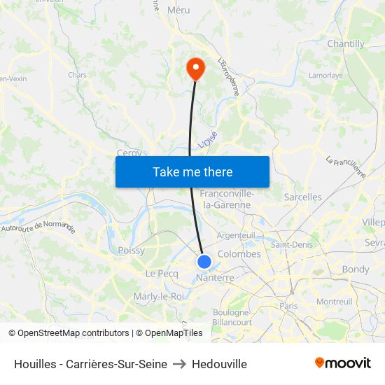 Houilles - Carrières-Sur-Seine to Hedouville map
