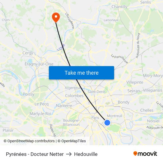 Pyrénées - Docteur Netter to Hedouville map