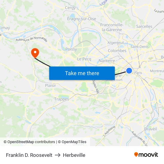 Franklin D. Roosevelt to Herbeville map