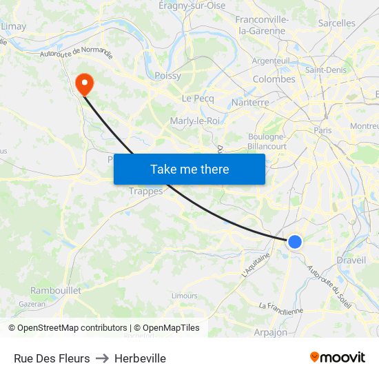 Rue Des Fleurs to Herbeville map