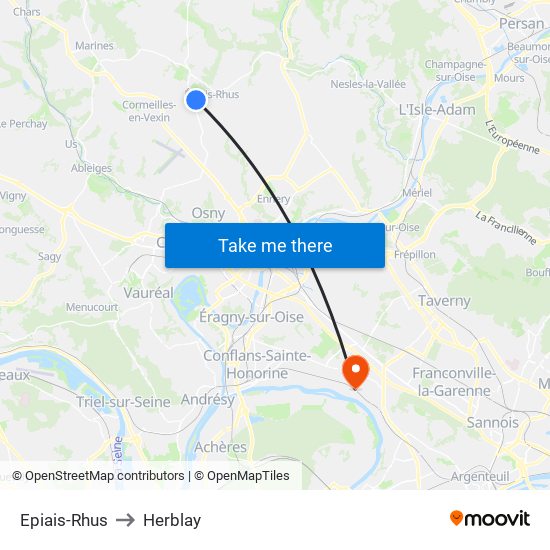 Epiais-Rhus to Herblay map