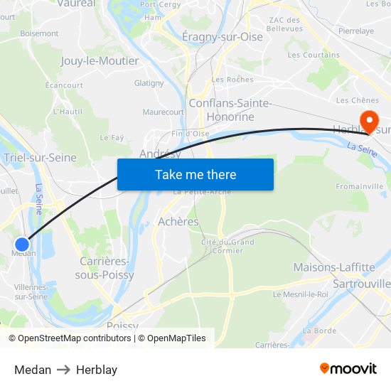 Medan to Herblay map