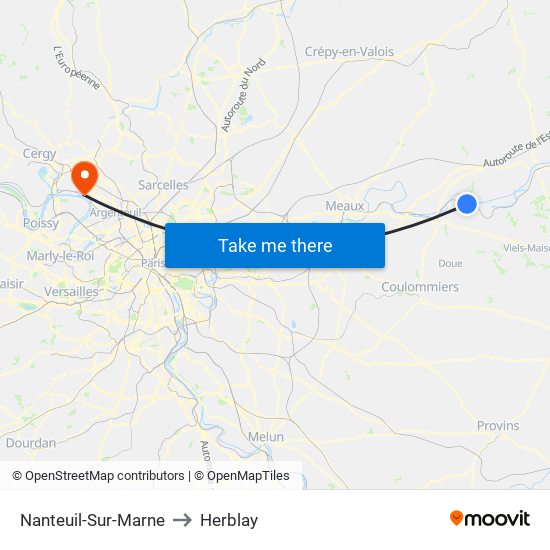 Nanteuil-Sur-Marne to Herblay map