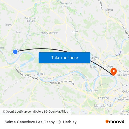 Sainte-Genevieve-Les-Gasny to Herblay map