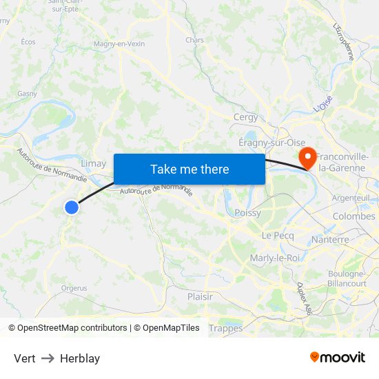 Vert to Herblay map