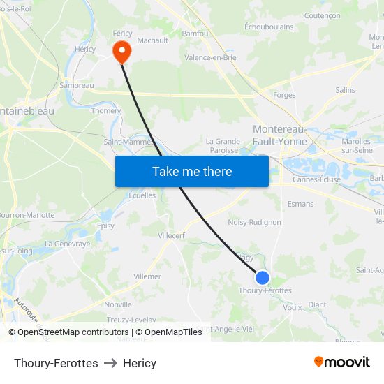 Thoury-Ferottes to Hericy map