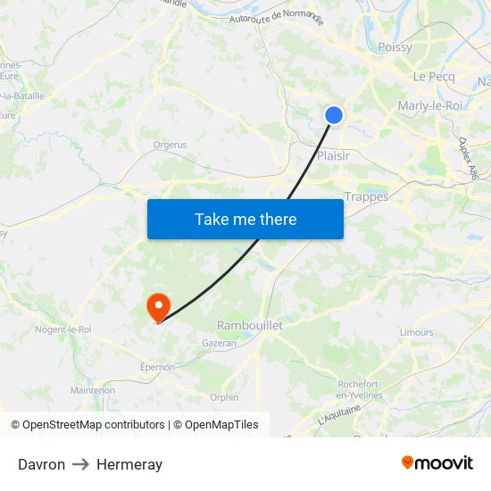 Davron to Hermeray map