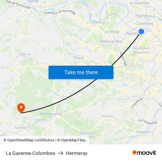La Garenne-Colombes to Hermeray map