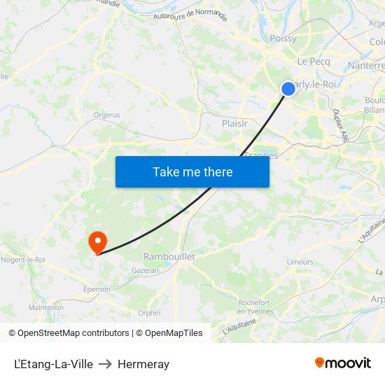 L'Etang-La-Ville to Hermeray map