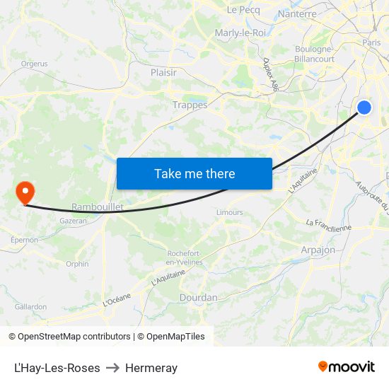 L'Hay-Les-Roses to Hermeray map