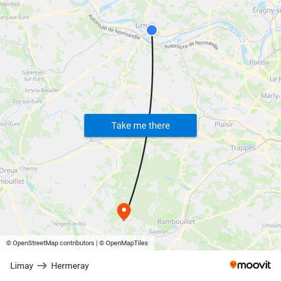 Limay to Hermeray map