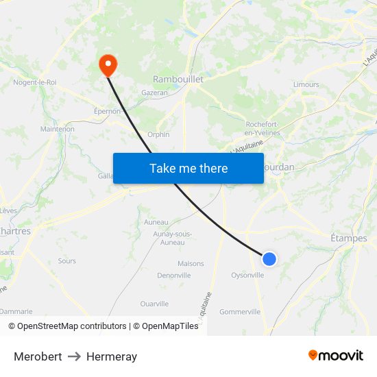 Merobert to Hermeray map