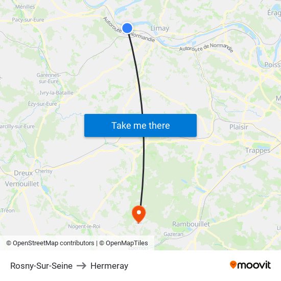 Rosny-Sur-Seine to Hermeray map