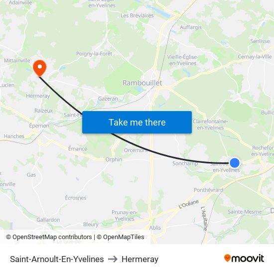 Saint-Arnoult-En-Yvelines to Hermeray map