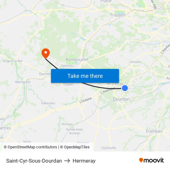 Saint-Cyr-Sous-Dourdan to Hermeray map