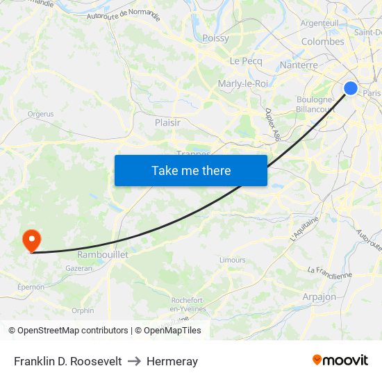 Franklin D. Roosevelt to Hermeray map