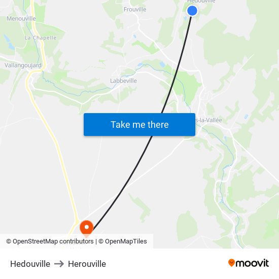 Hedouville to Herouville map