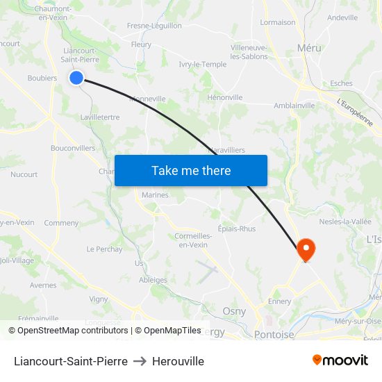 Liancourt-Saint-Pierre to Herouville map