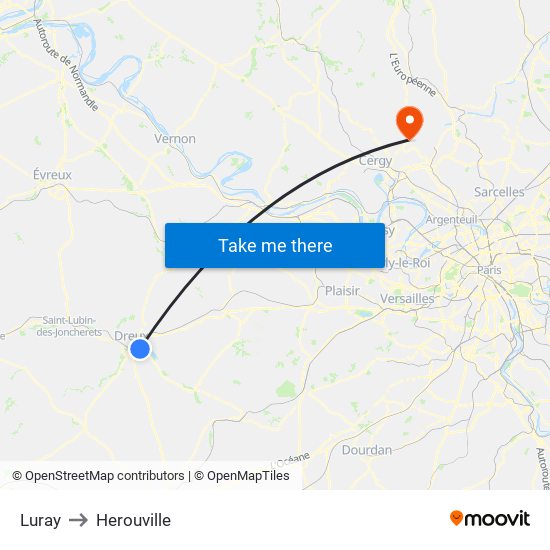 Luray to Herouville map