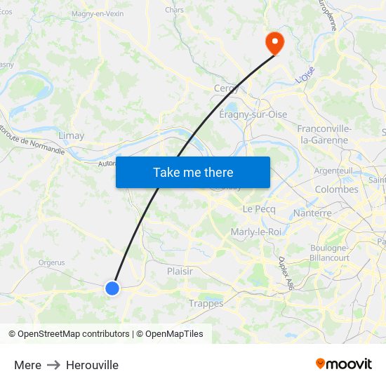 Mere to Herouville map