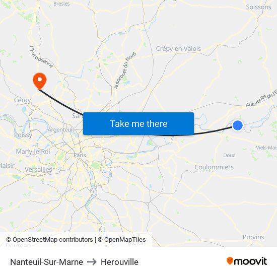 Nanteuil-Sur-Marne to Herouville map