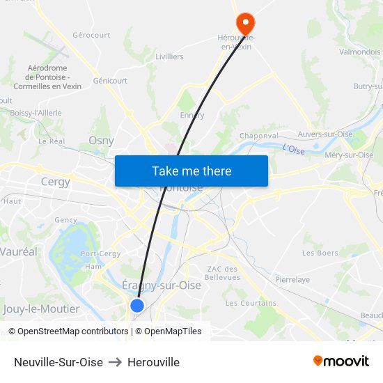 Neuville-Sur-Oise to Herouville map