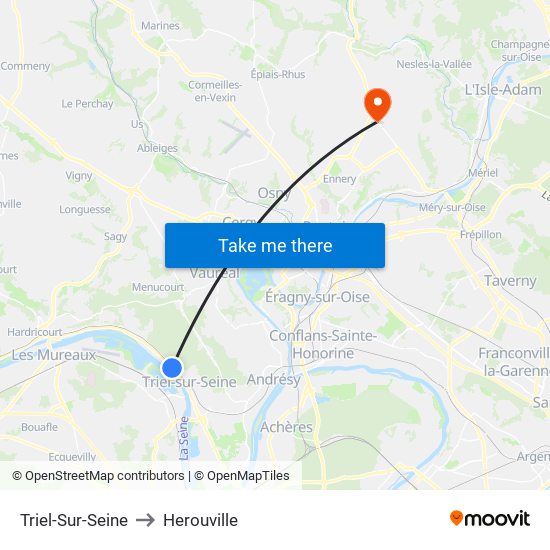 Triel-Sur-Seine to Herouville map