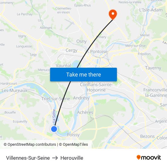 Villennes-Sur-Seine to Herouville map