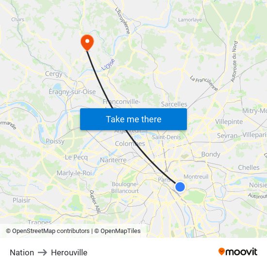 Nation to Herouville map