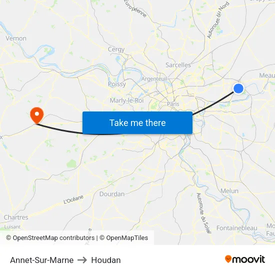 Annet-Sur-Marne to Houdan map