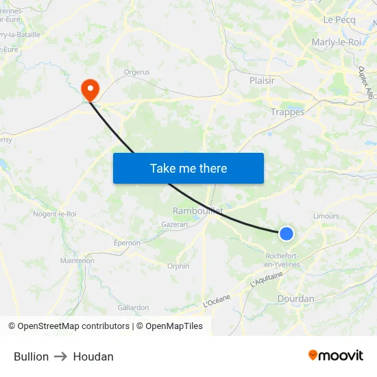 Bullion to Houdan map