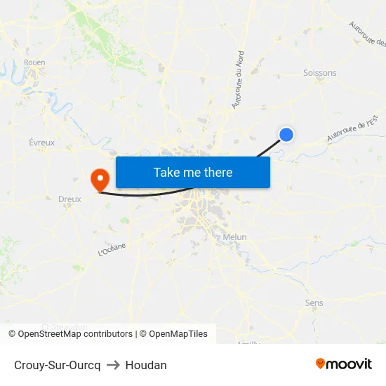 Crouy-Sur-Ourcq to Houdan map